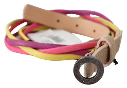  - Multicolor Twisted Faux Leather Belt