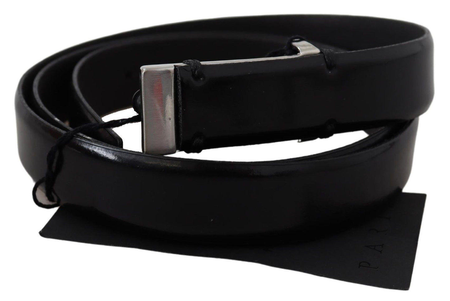  - Elegant Black Leather Waist Belt