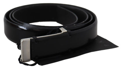  - Elegant Black Leather Waist Belt