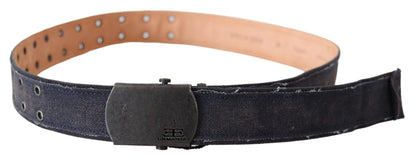  - Chic Blue Leather Waist Belt