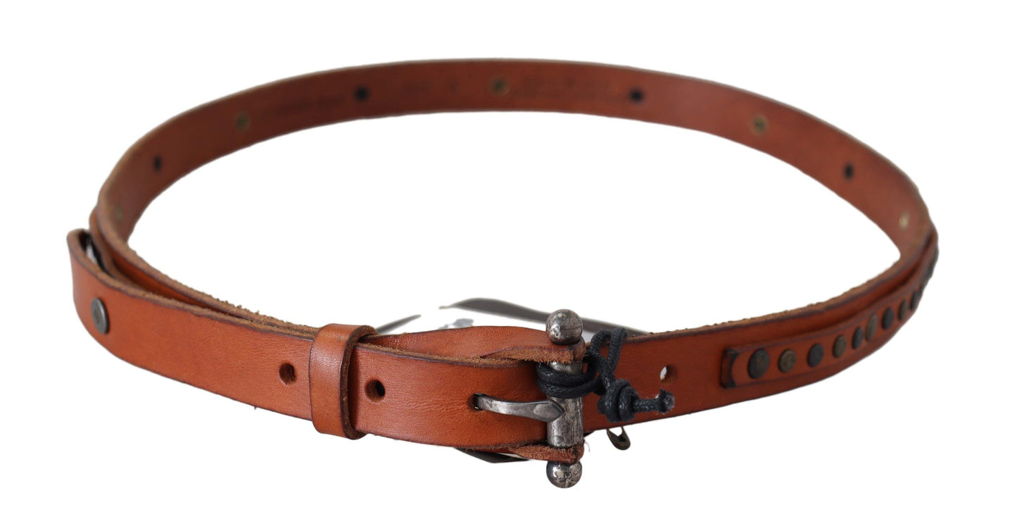  - Elegant Leather Waist Belt in Brown