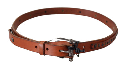  - Elegant Leather Waist Belt in Brown