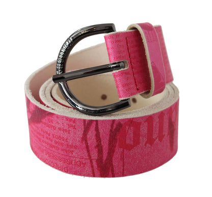  - Elegant Pink Leather Fashion Belt