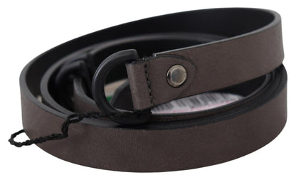  - Elegant Dark Brown Leather Belt