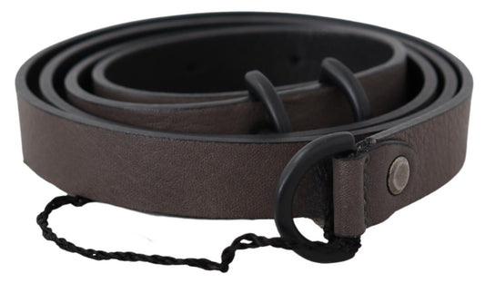  - Elegant Dark Brown Leather Belt