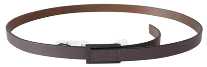  - Elegant Dark Brown Leather Belt