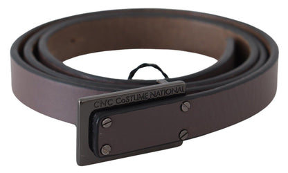  - Elegant Dark Brown Leather Belt