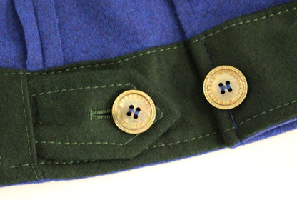  - Elegant Blue Wool Jacket with Removable Collar