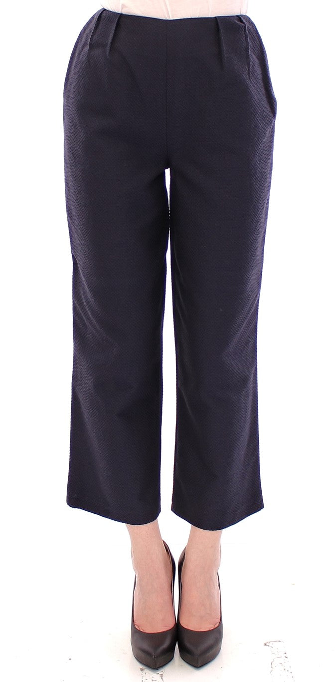  - Chic Cropped Blue Pants - Exquisite Craftsmanship