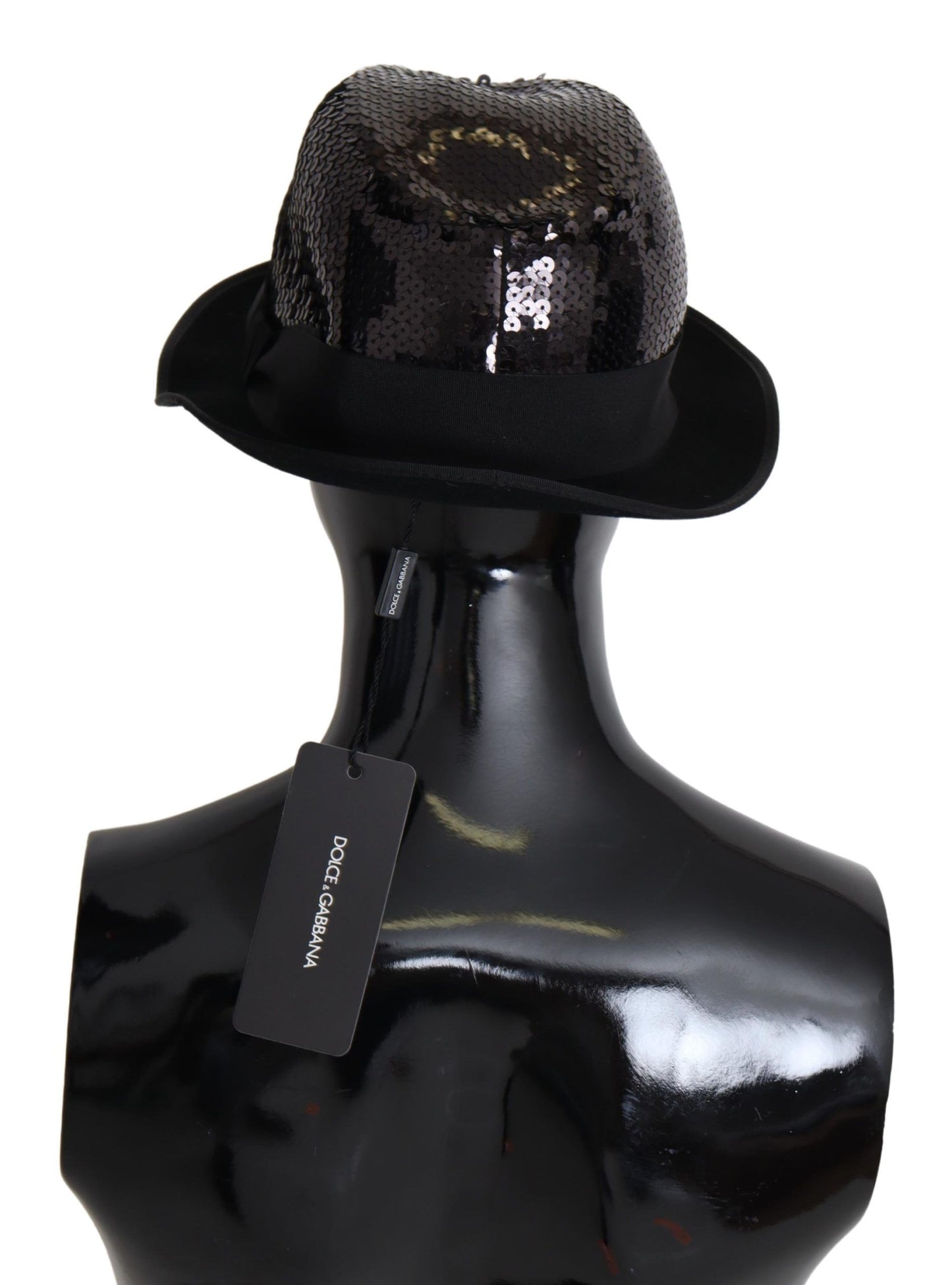  - Elegant Black Sequin Fedora Hat