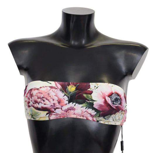  - Multicolor Floral Bikini Top - Elegant Summer Wear