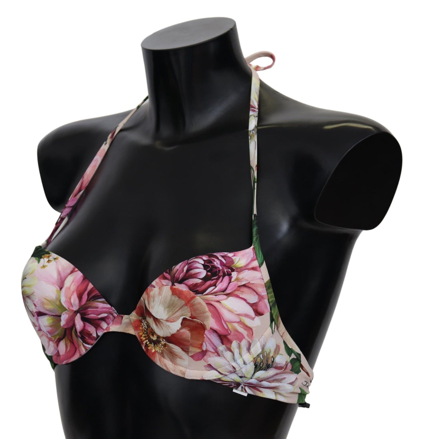  - Floral Elegance Elastic Bikini Top