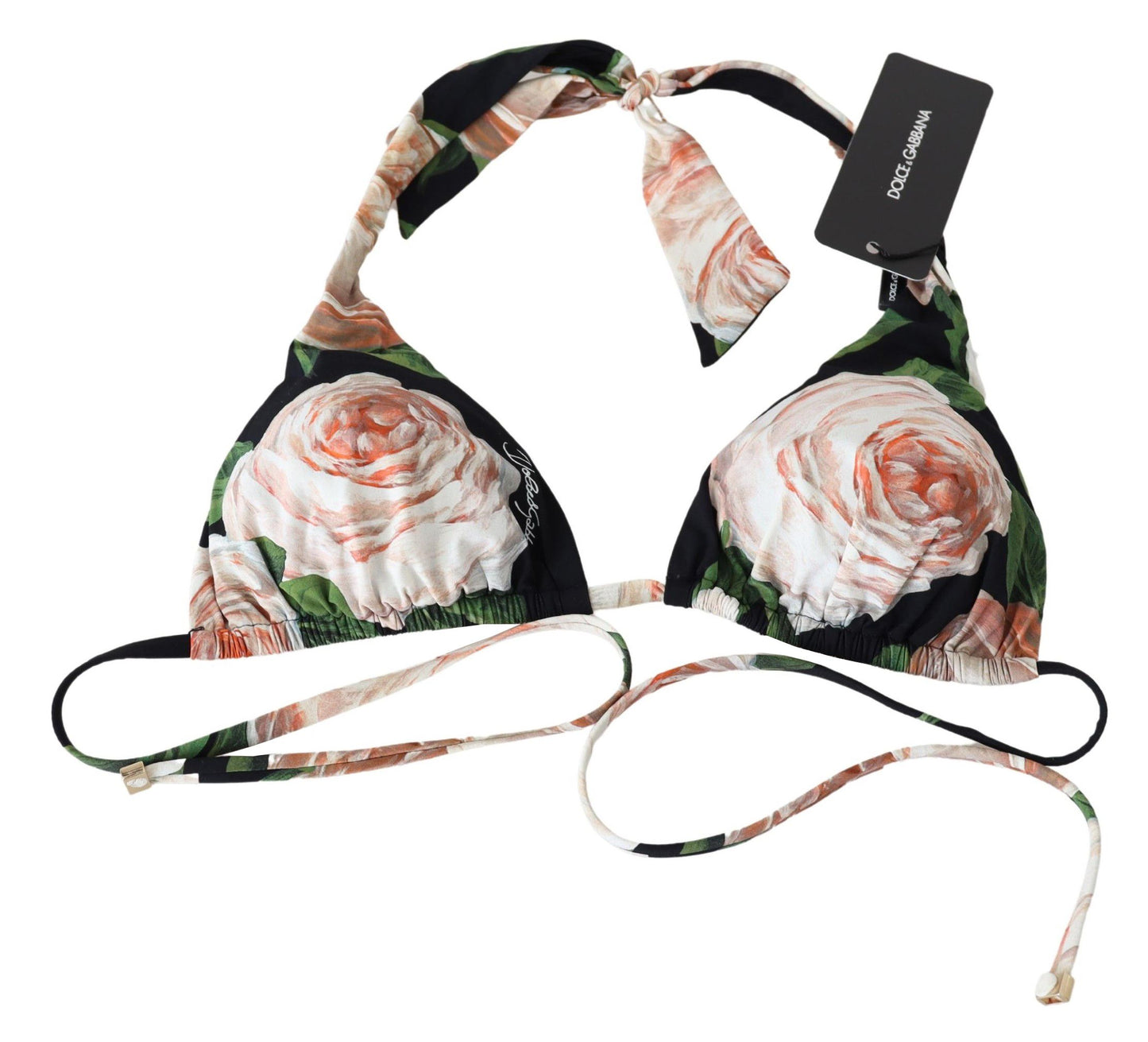  - Elegant Floral Print Bikini Top