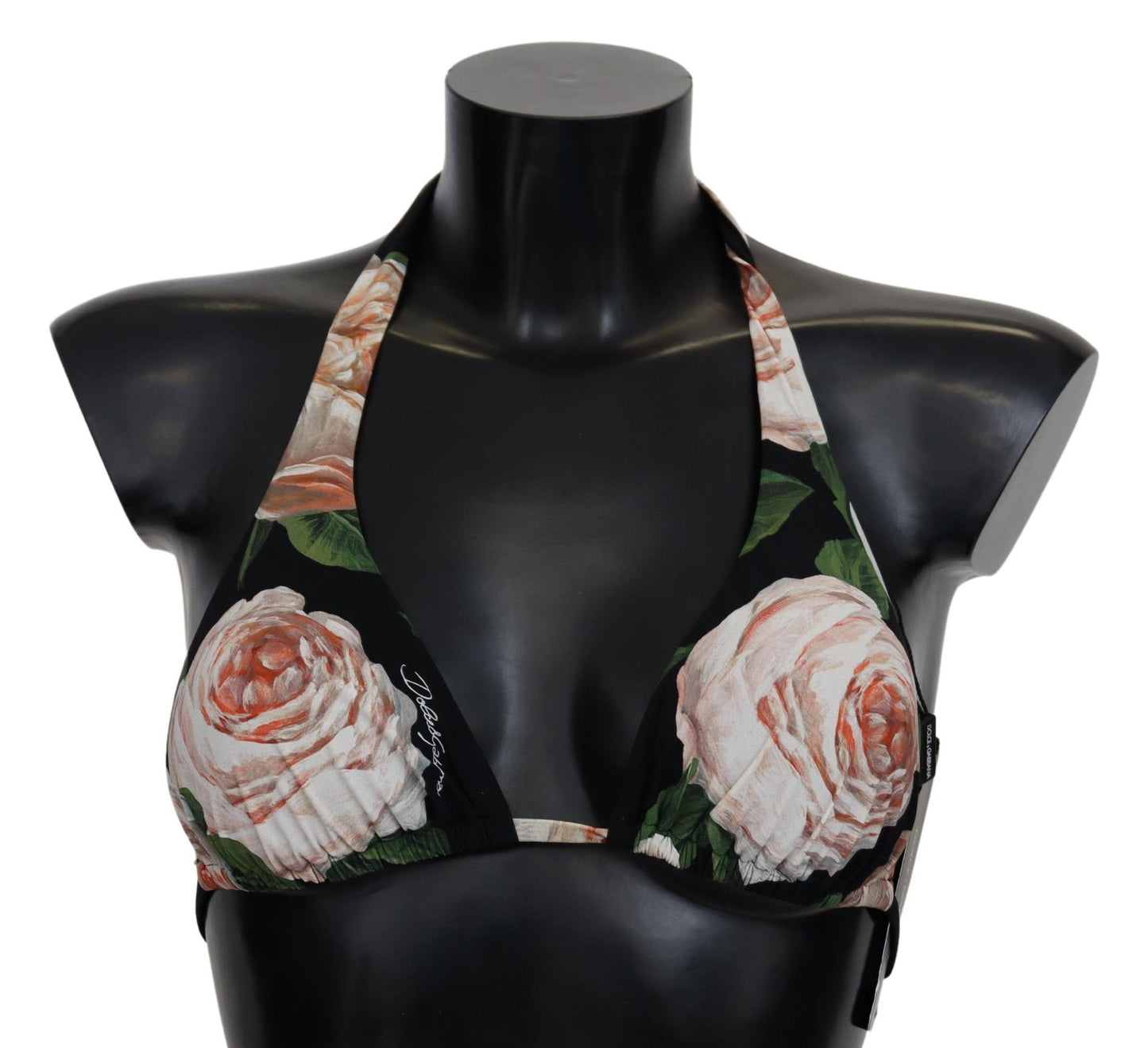  - Elegant Floral Print Bikini Top