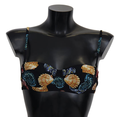  - Chic Seashell-Print Bikini Top