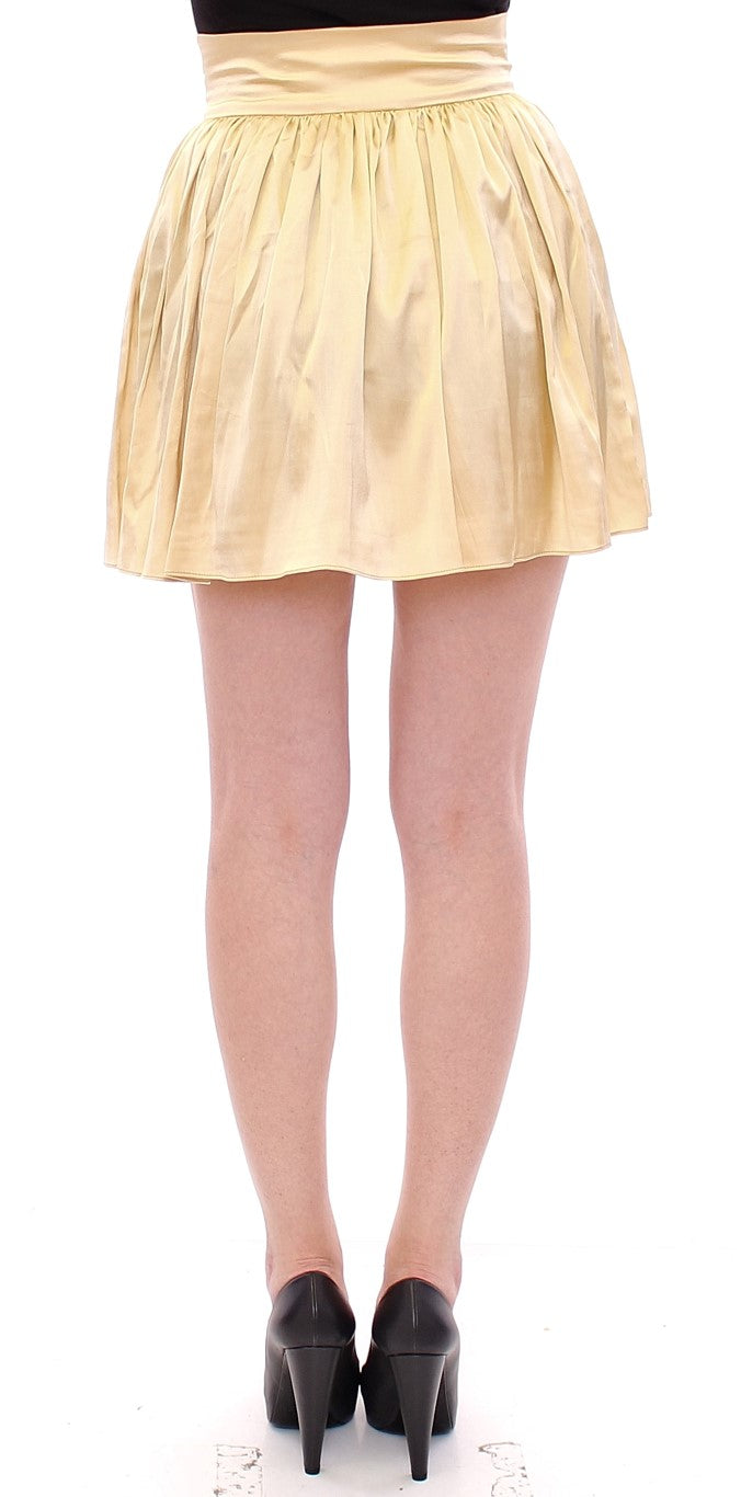  - Chic Beige Floral Embroidered Mini Skirt