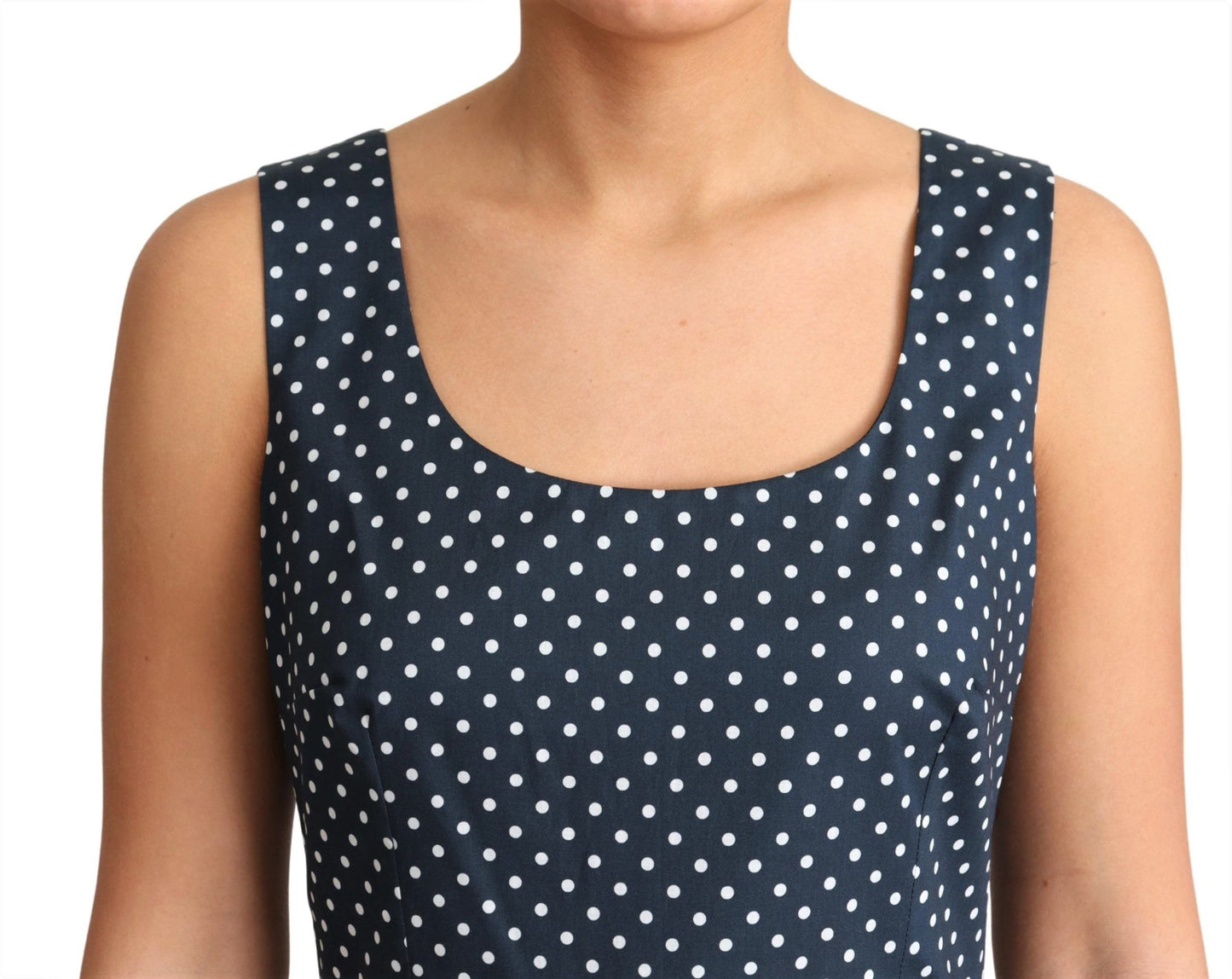  - Polka Dot Sleeveless A-Line Dress