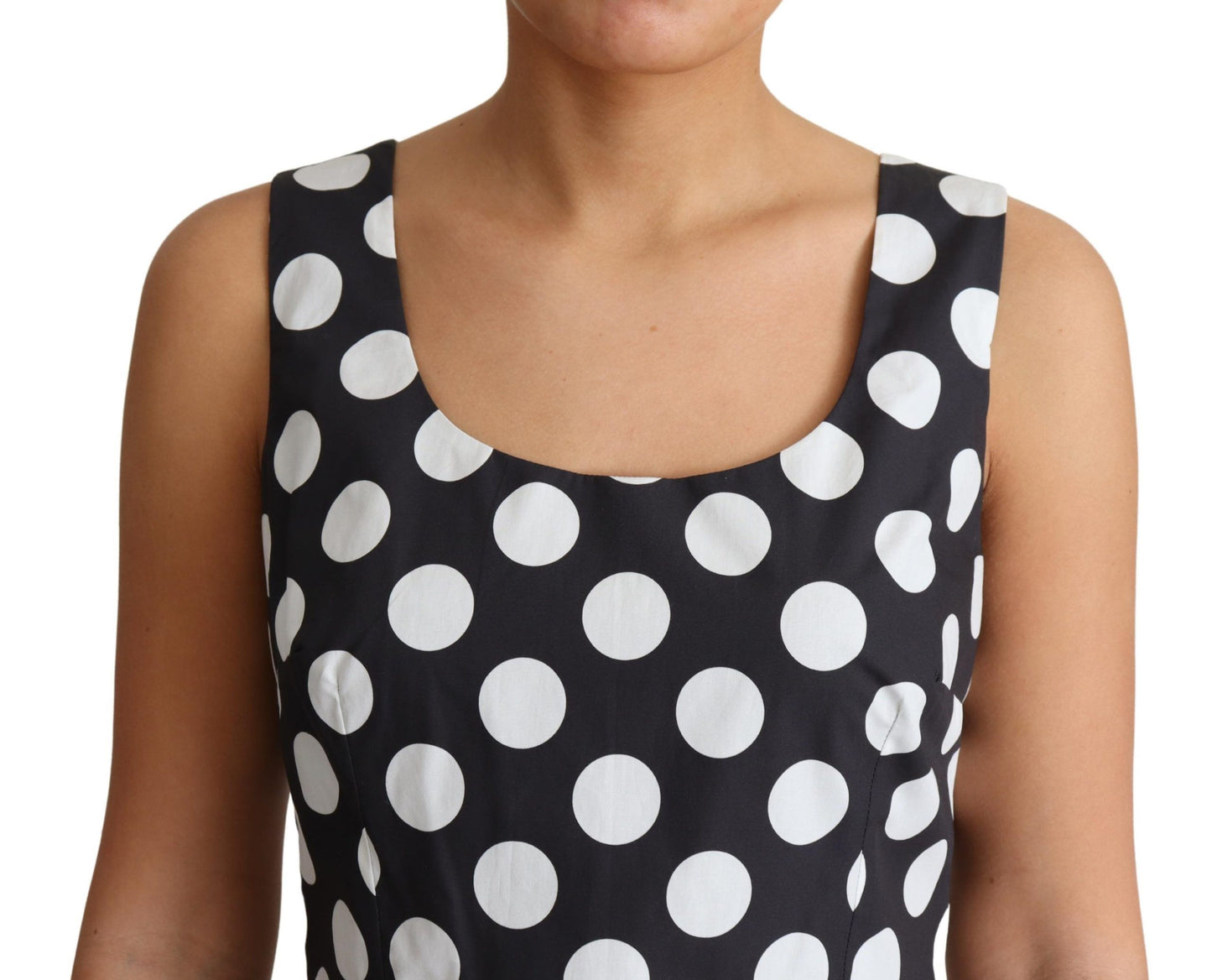  - Polka Dot Sleeveless A-Line Dress