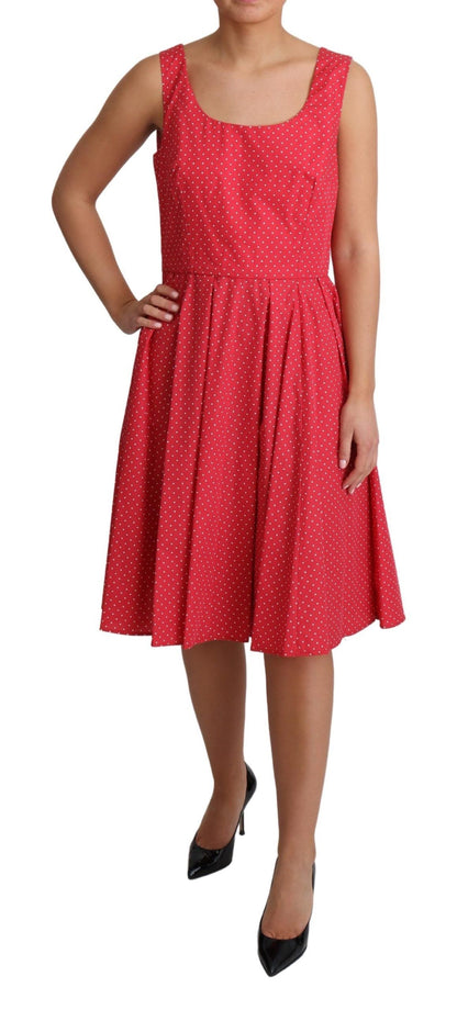  - Polka-Dot Sleeveless A-Line Dress