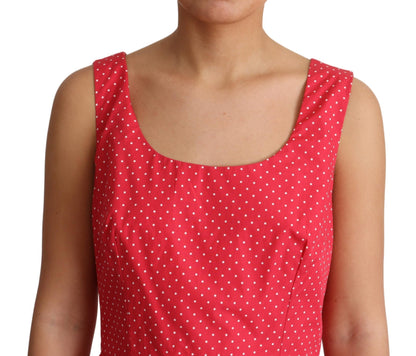  - Polka-Dot Sleeveless A-Line Dress