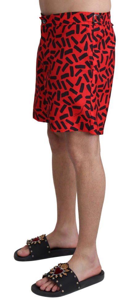  - Chic Red Swim Trunks Boxer Shorts