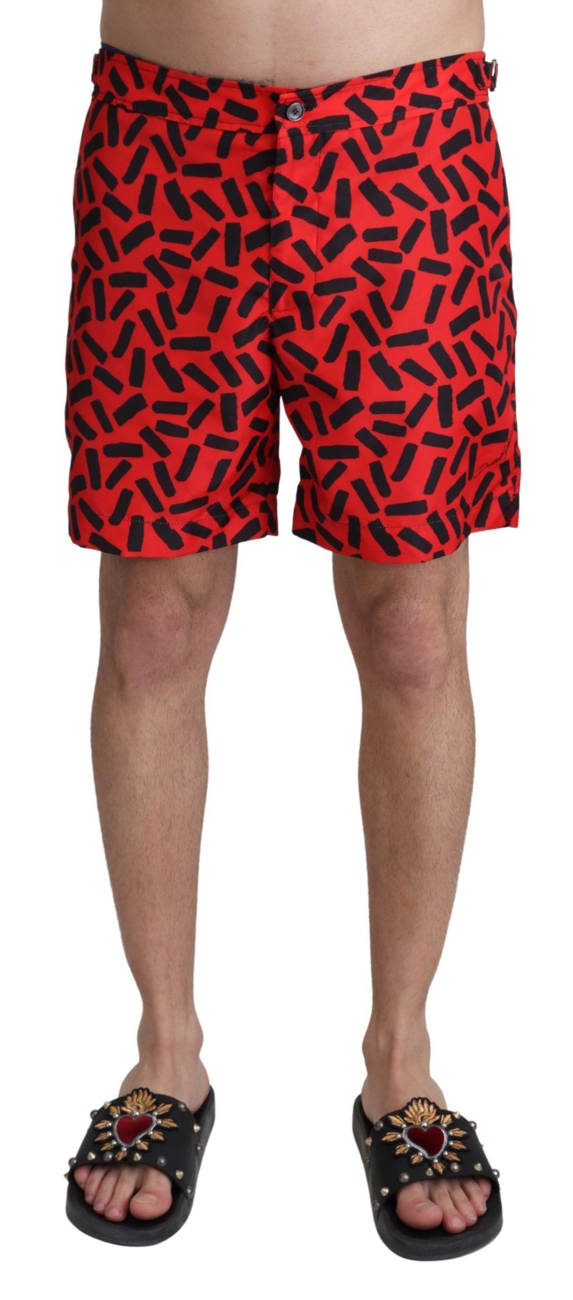  - Chic Red Swim Trunks Boxer Shorts