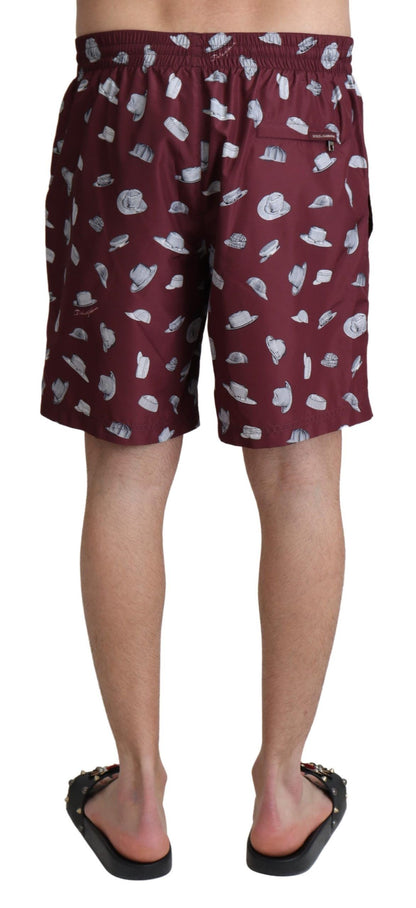  - Elegant Maroon Beachwear Trunks