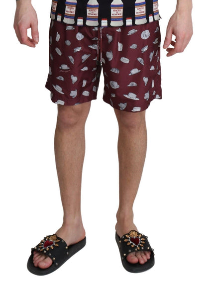  - Elegant Maroon Beachwear Trunks