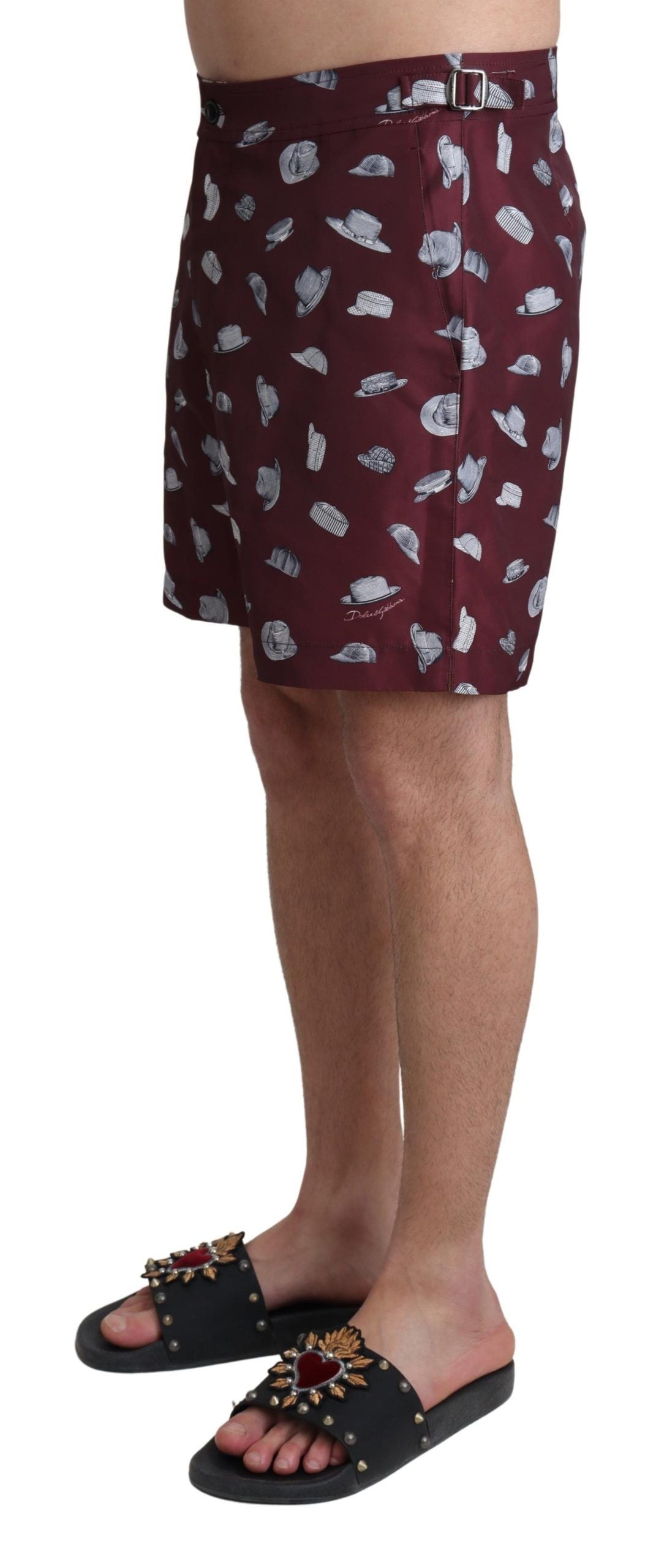  - Elegant Maroon Swim Trunks