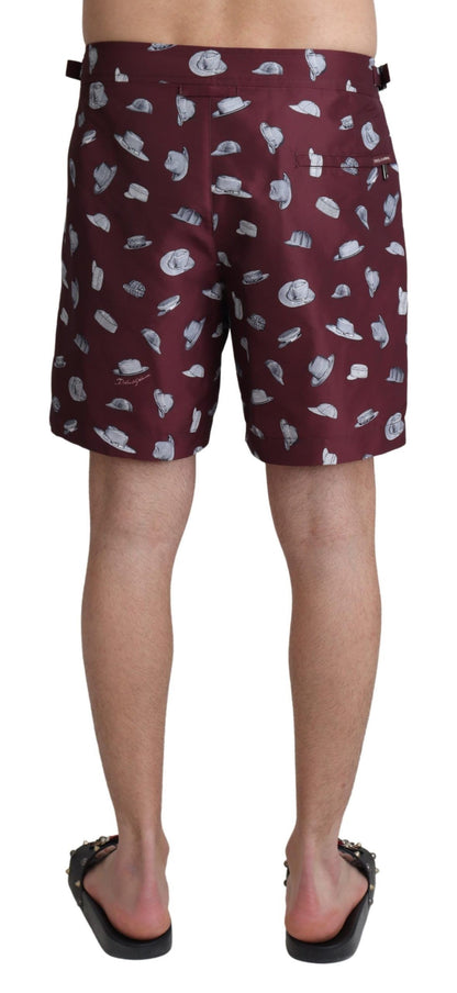  - Elegant Maroon Swim Trunks