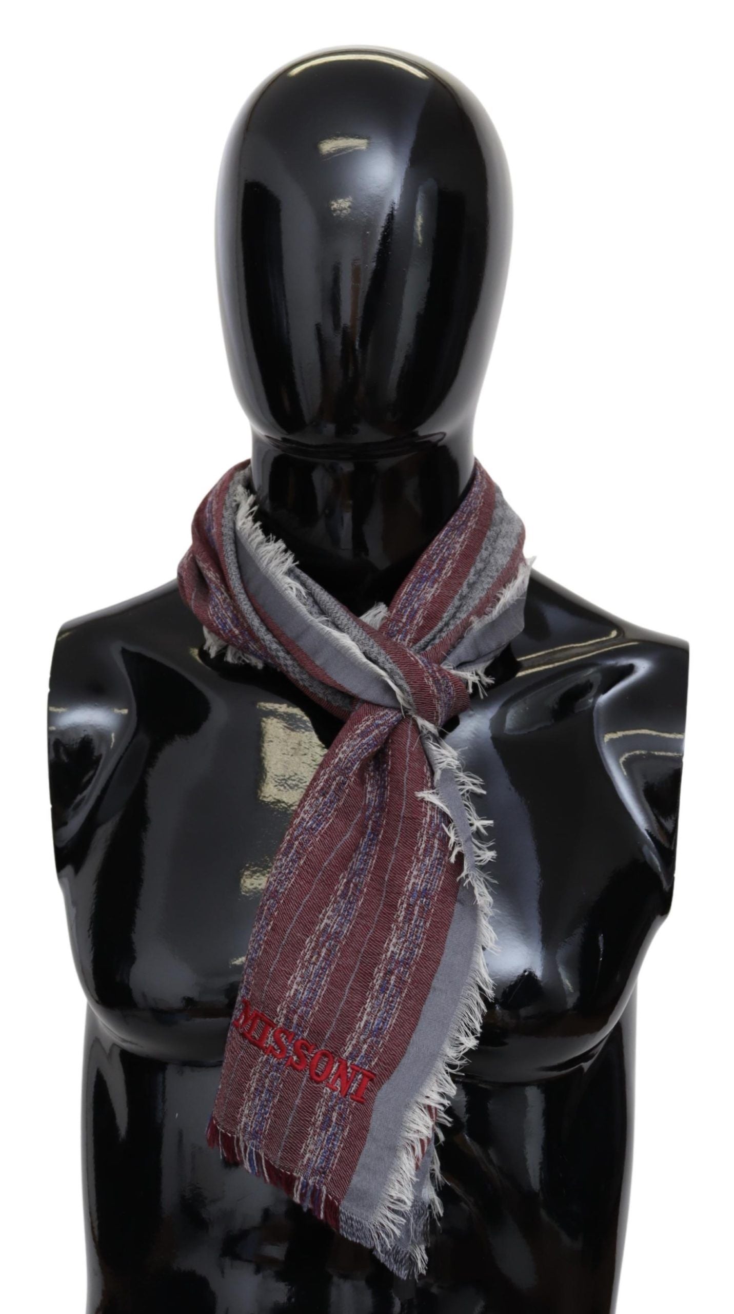  - Chic Multicolor Wool Blend Designer Scarf