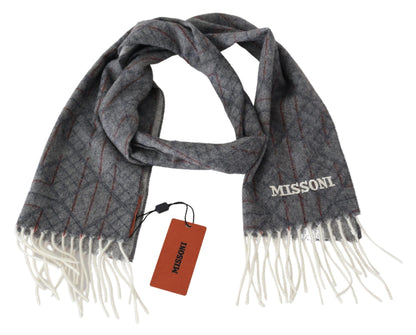  - Elegant Unisex Cashmere Scarf with Signature Pattern