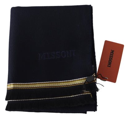  - Elegant Unisex Wool Scarf with Embroidered Logo