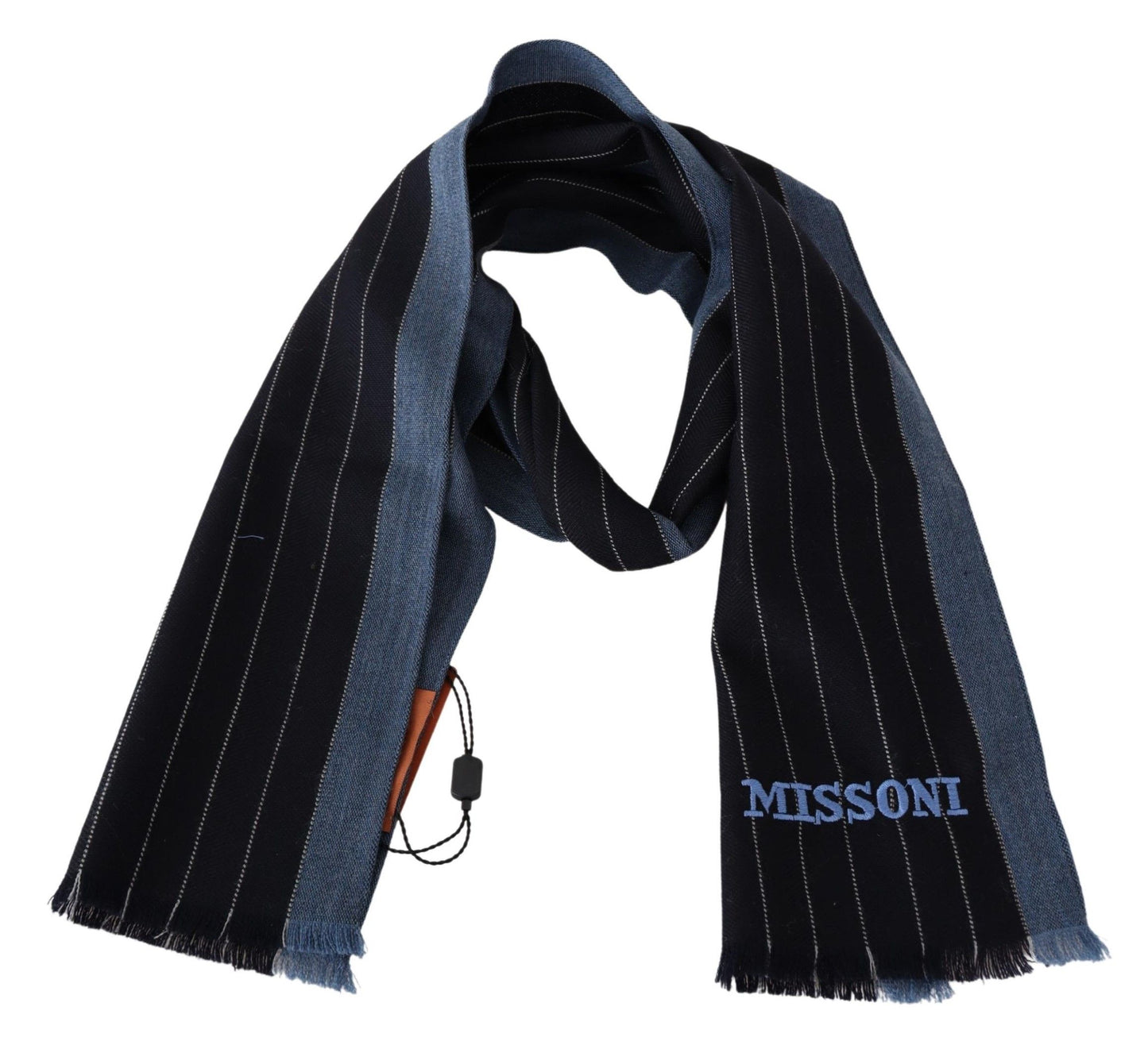  - Chic Striped Wool-Silk Unisex Scarf