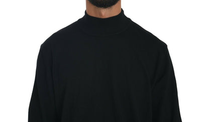  - Elegant Black Virgin Wool Pullover Sweater