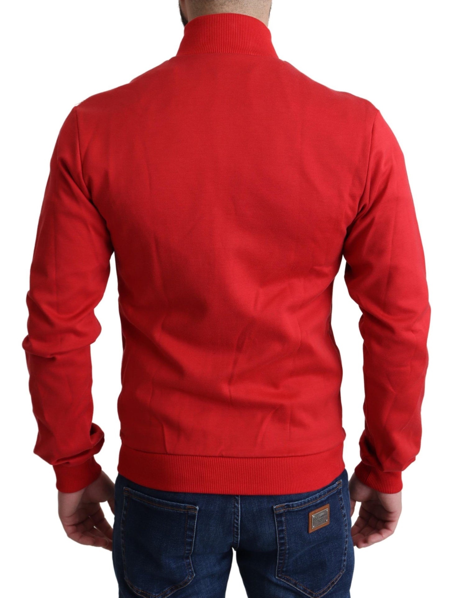  - Chic Red Turtle Neck Zip Cardigan Sweater