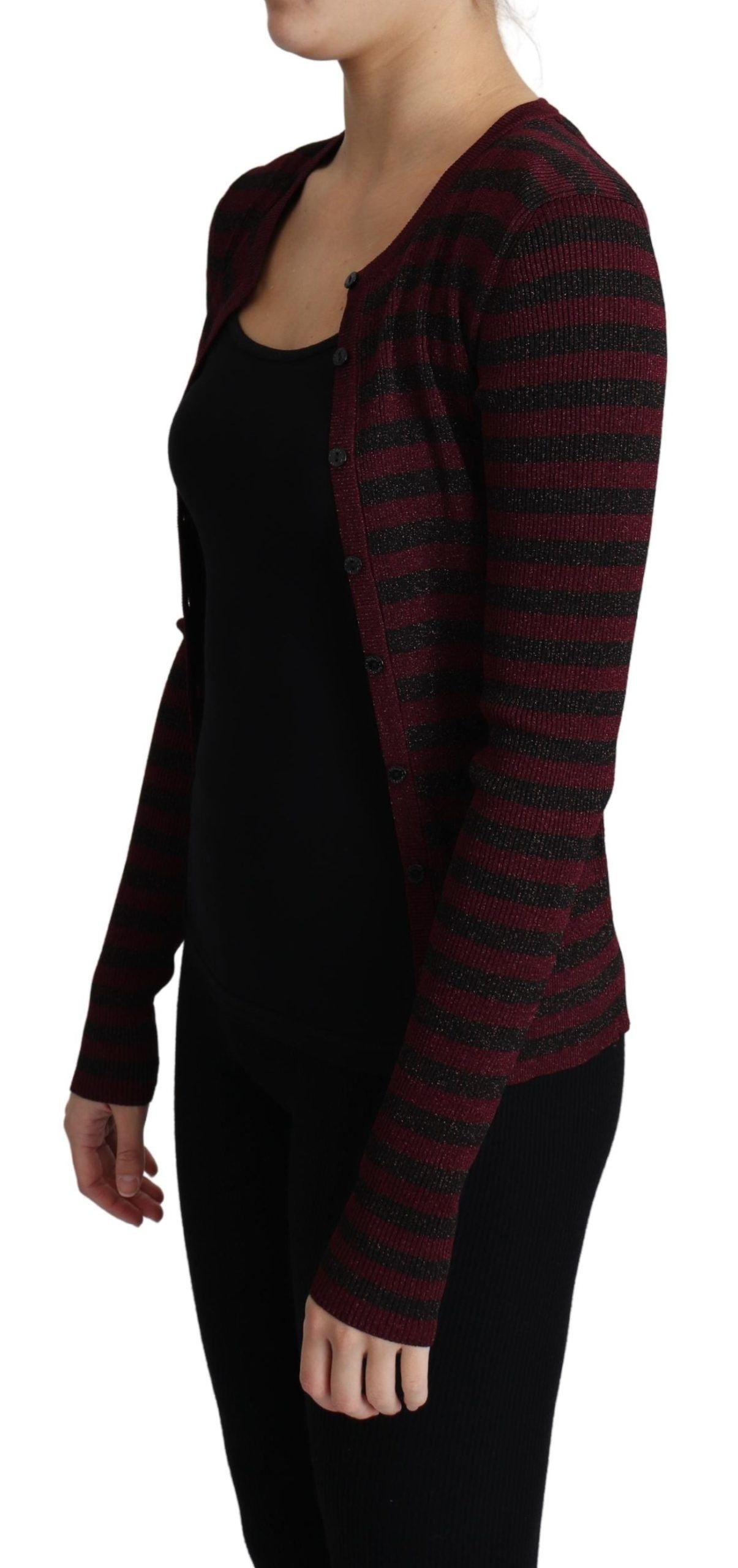  - Elegant Striped Viscose Cardigan