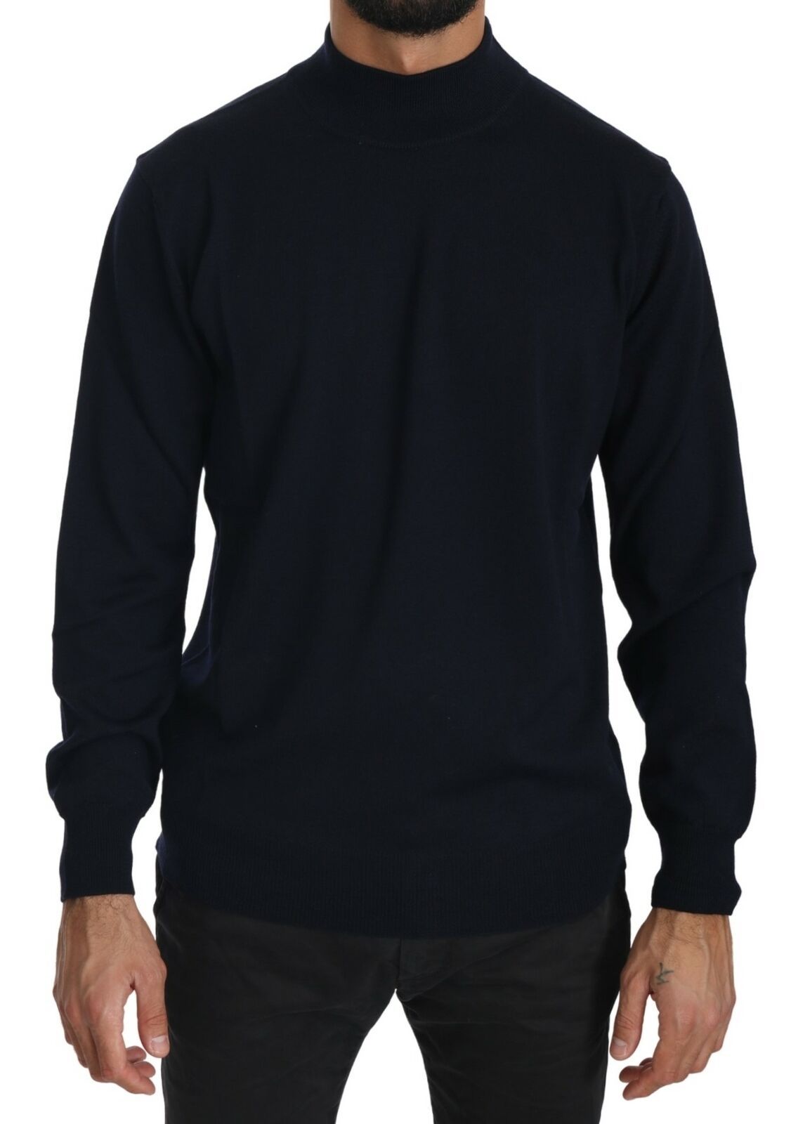  - Elegant Dark Blue Pullover Sweater