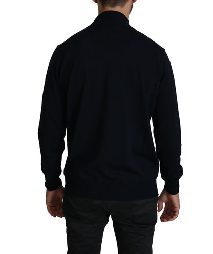  - Elegant Dark Blue Pullover Sweater