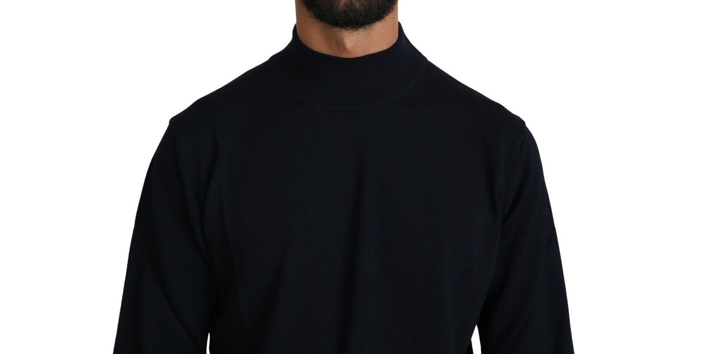  - Elegant Dark Blue Pullover Sweater