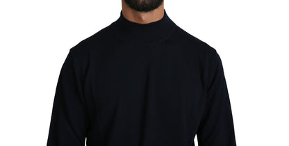  - Elegant Dark Blue Pullover Sweater