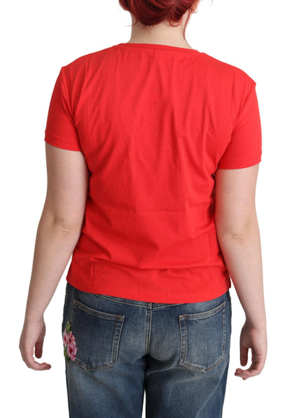  - Chic Red Graphic Cotton Tee