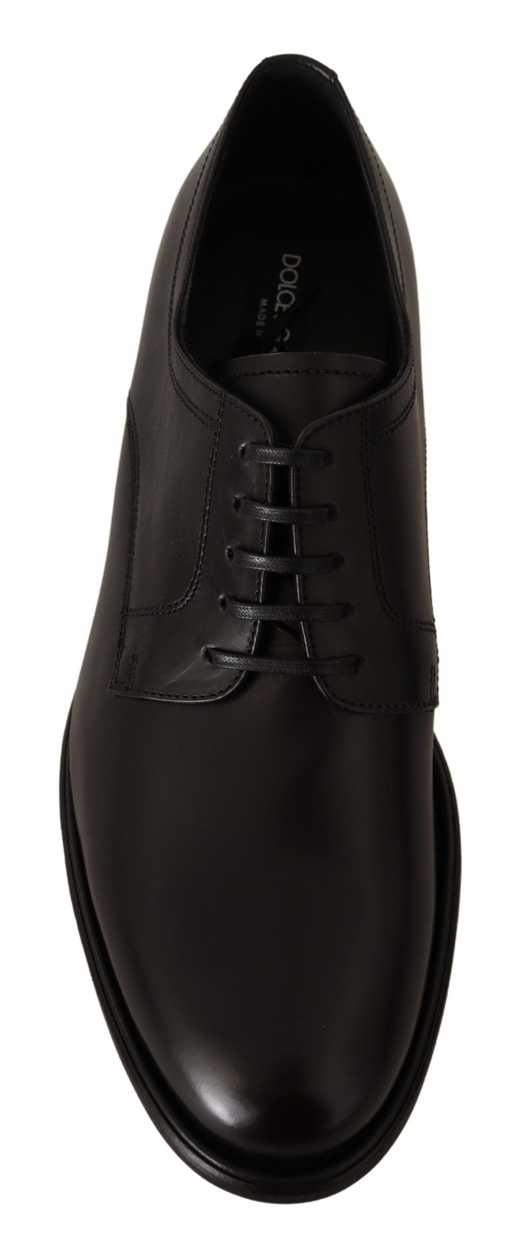  - Elegant Black Leather Formal Derby Shoes