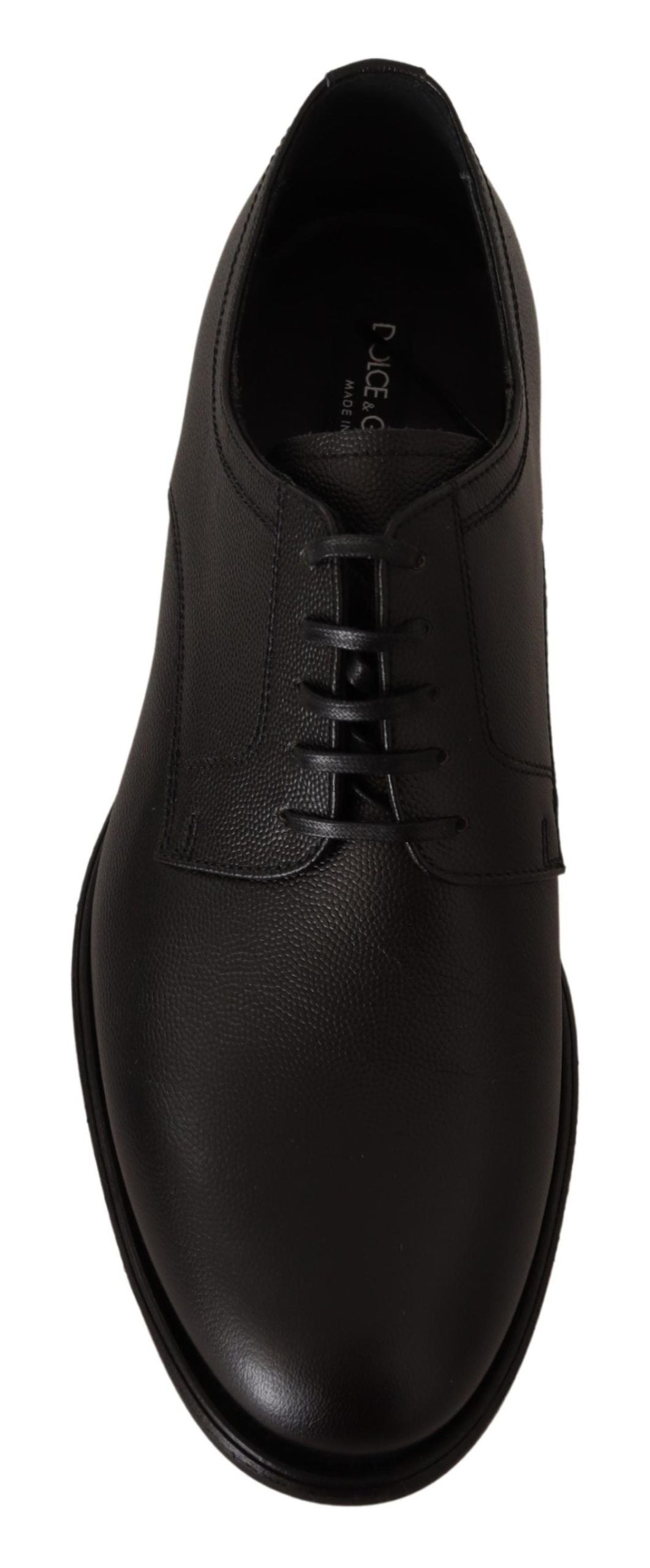  - Elegant Black Leather Derby Shoes