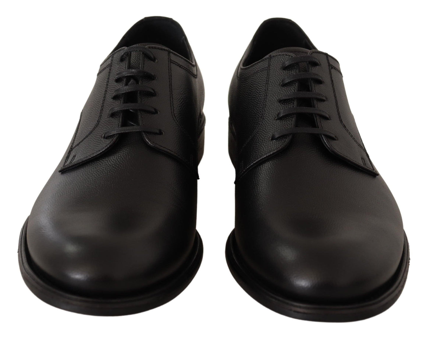  - Elegant Black Leather Derby Shoes