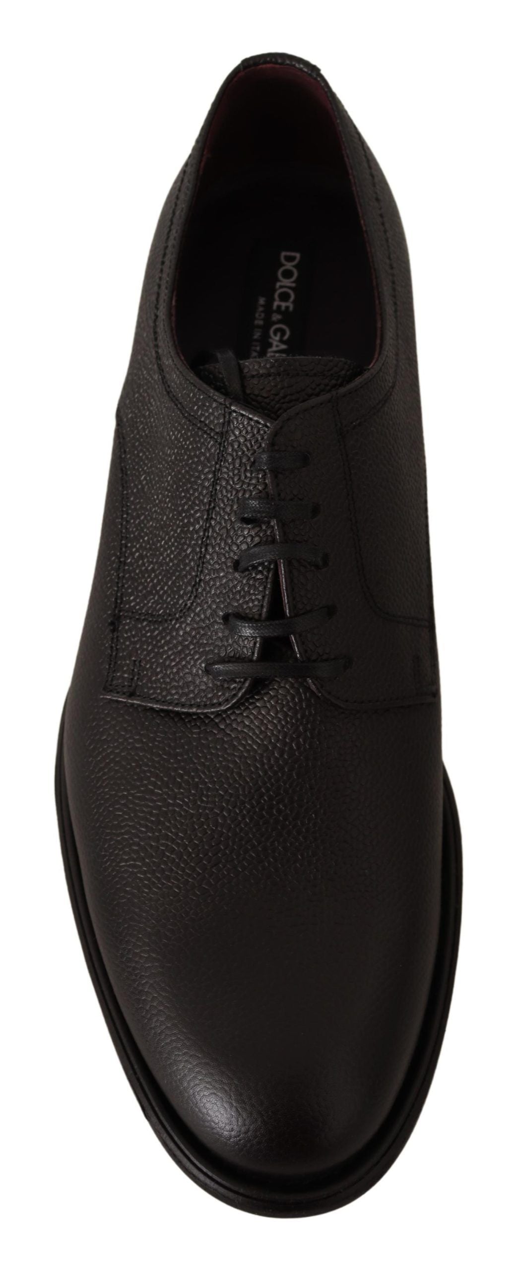  - Elegant Black Leather Derby Dress Shoes