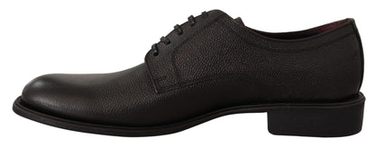  - Elegant Black Leather Derby Dress Shoes