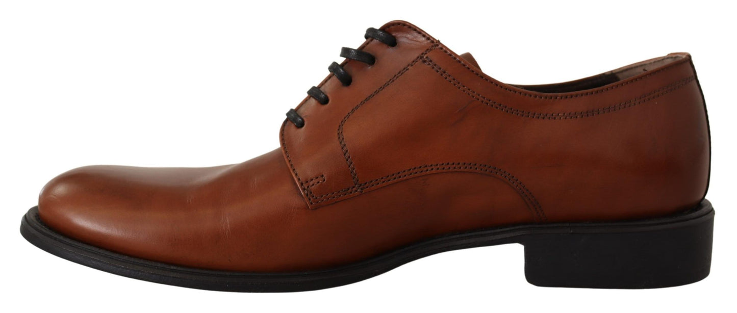  - Elegant Brown Derby Formal Shoes