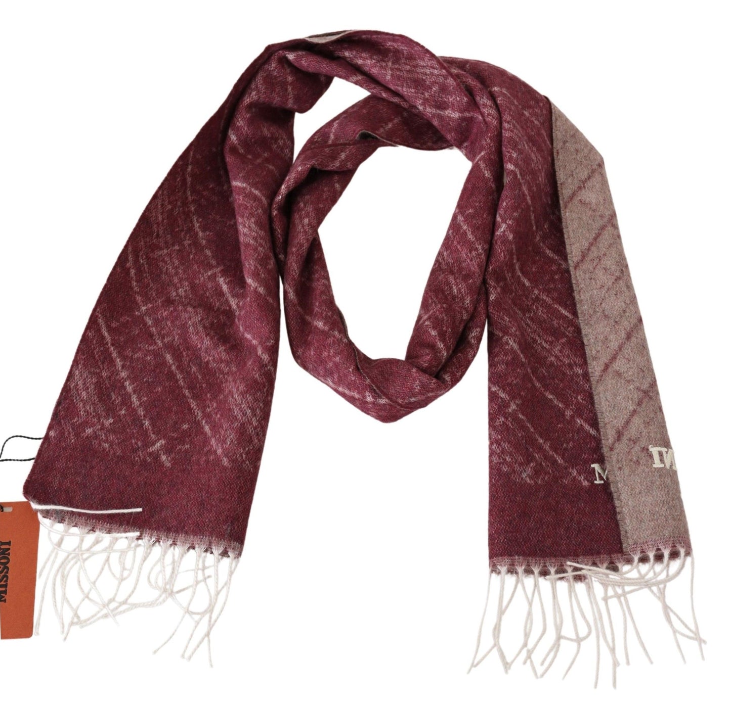  - Elegant Cashmere Fringed Scarf