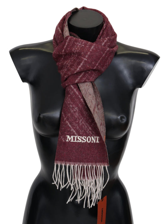  - Elegant Cashmere Fringed Scarf